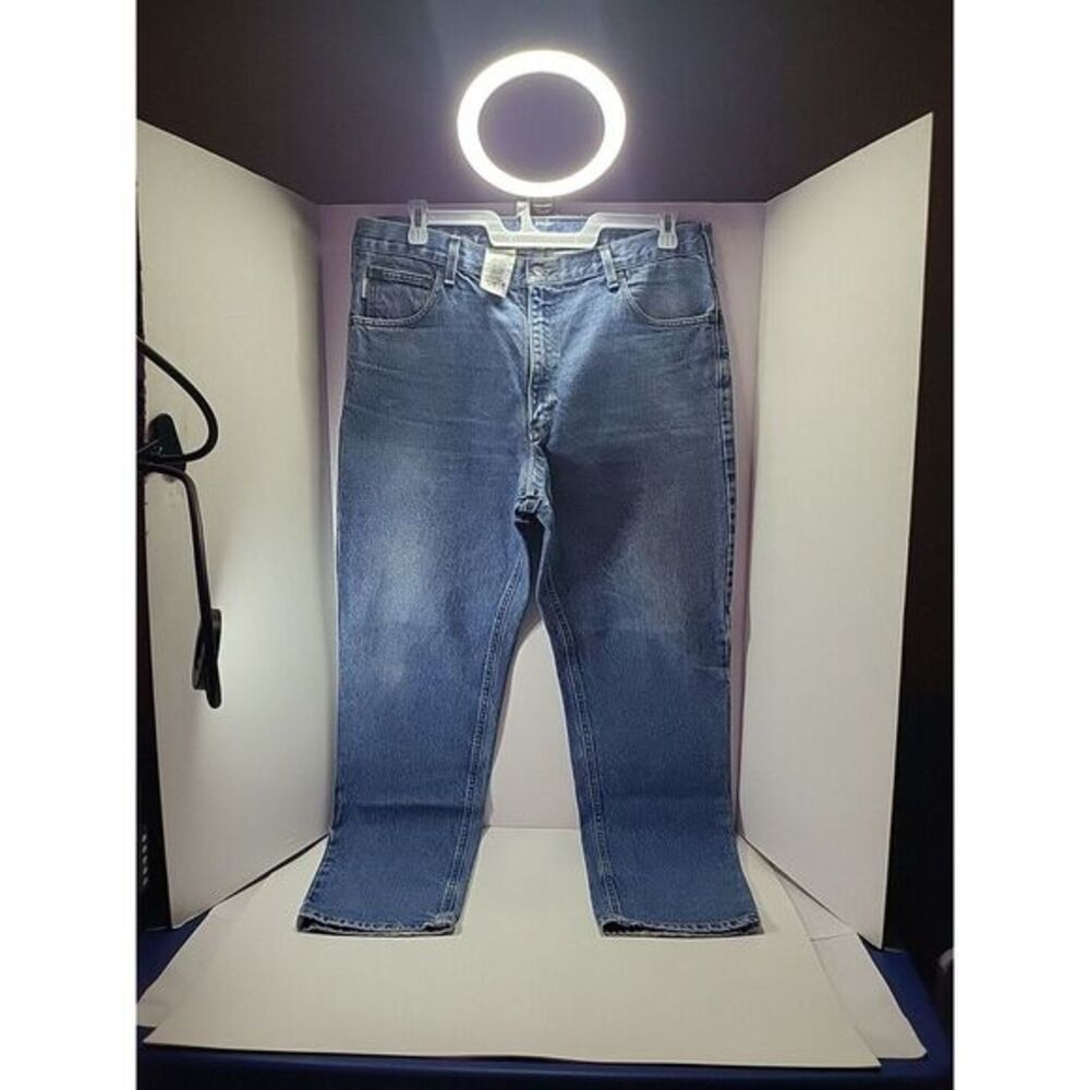 Carhartt Relaxed Fit Jeans Size 40X32 Blue RN 14806 B17 DST Bootcut